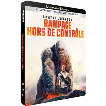 Rampage Hors de contrÃ´le Steelbook Blu-ray 4K Ultra HD