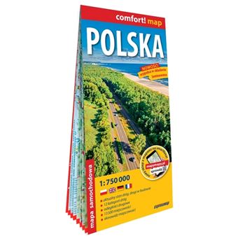 Pologne 1/750.000 (carte grand format laminée) - Polonais