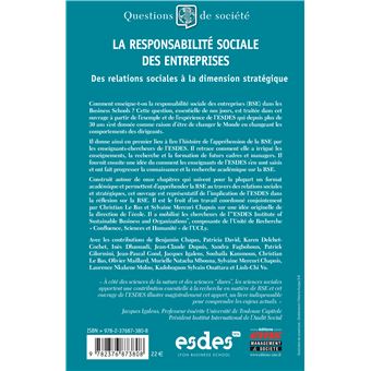 La responsabilité sociale des entreprises
