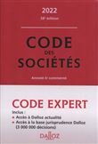 Code Dalloz Expert. Code des sociétés 2022 38ed - Commenté