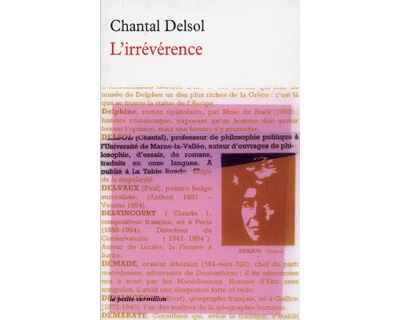 L'irrévérence - Chantal Delsol - Poche
