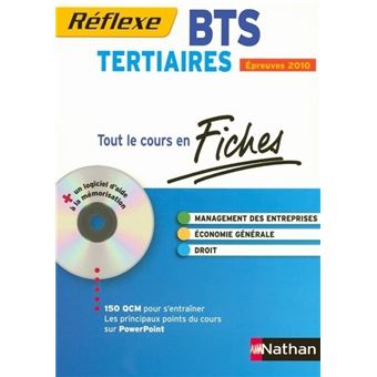 Fiches reflexe bts tertiaires + cd rom-management /droit/economie epreuves 2008-2010 - 1