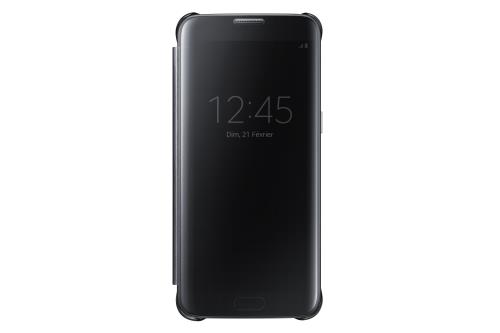 Etui Samsung Clear View Noir pour Galaxy S7 Edge