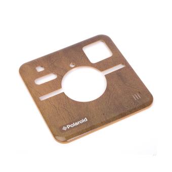 Plaque Frontale Polaroid pour Caméra Socialmatic Cuir Marron Mat