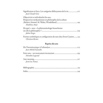 Philosophies du sens