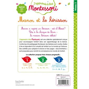 Montessori - CP niveau 2 : Manon et le bébé hérisson
