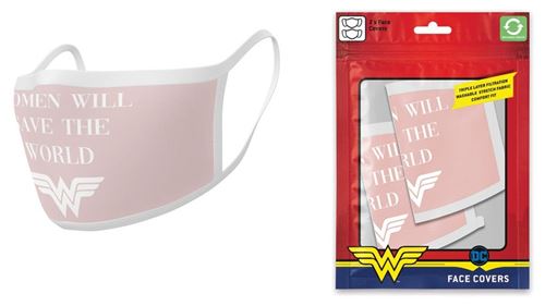 DC COMICS-WONDER WOMAN-SET DE 2 MASQUES VISAGE