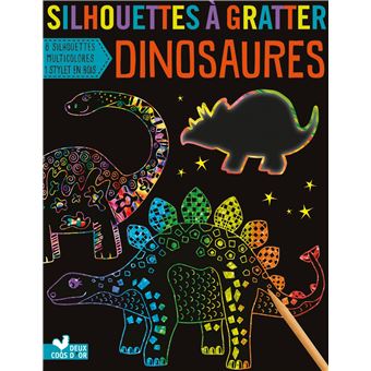 Silhouettes à gratter - Dinosaures - broché - Collectif, Livre