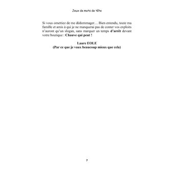 Jeux de mots de tête