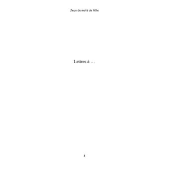 Jeux de mots de tête