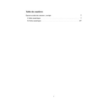 Concours CPGE scientifiques Oral de mathématiques grandes écoles 166 exercices