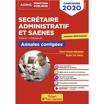 Concours SA et SAENES - Annales corrigées - Catégorie B - Admis