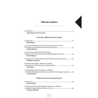 Révolutions et relectures du passé