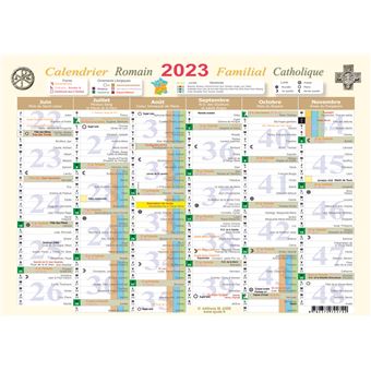 Petit calendrier familial catholique