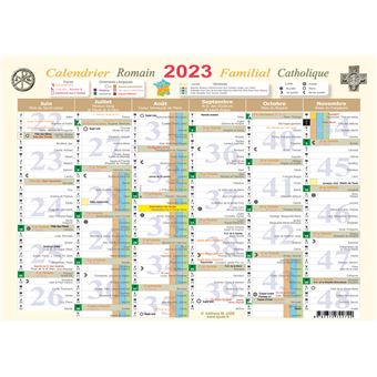 Calendrier familial catholique romain 2024 petit (A4) - broché