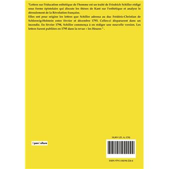 Lettres sur l'éducation esthétique de l'homme