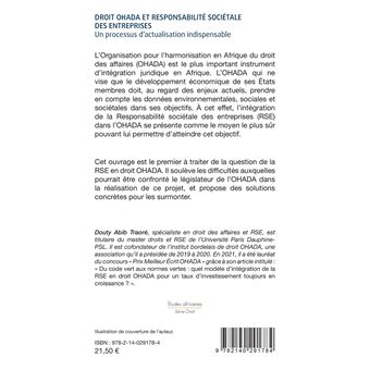 Droit OHADA et responsabilité sociétale des entreprises