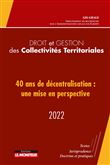 Droit et Gestion des Collectivités Territoriales - 2022