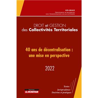 Droit et Gestion des Collectivités Territoriales - 2022