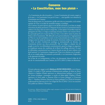 Comores "La Constitution, mon bon plaisir "