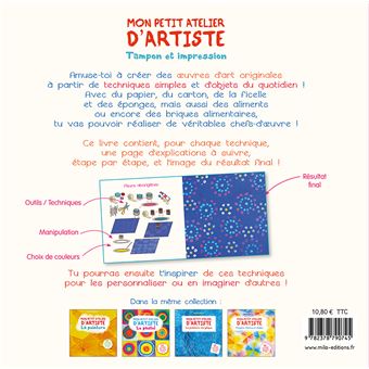 Mon petit atelier d'artiste : tampon et impression
