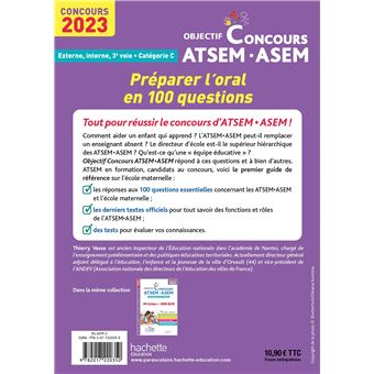 Objectif  Concours ATSEM - ASEM 2023: Préparer l'oral en 100 questions