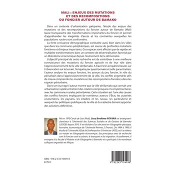 Mali : enjeux des mutations et des recompositions du foncier autour de Bamako