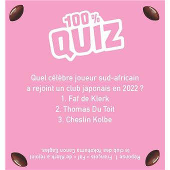 100% Quiz Joueurs de Rugby