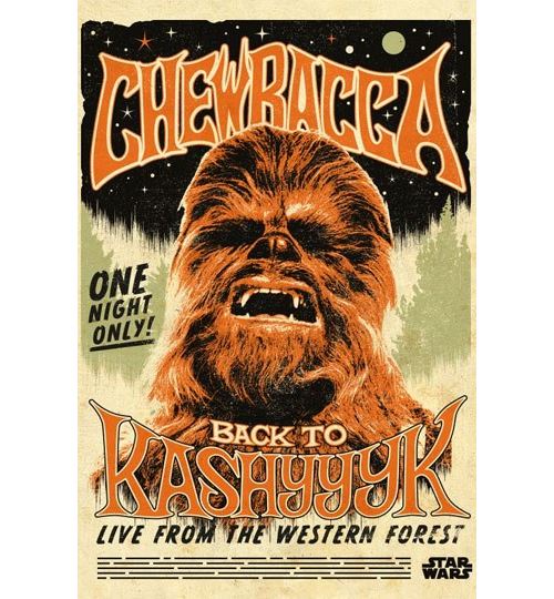 STAR WARS LEGENDS-MAGNETIC METAL POSTER 45X32-CHEWBACCA