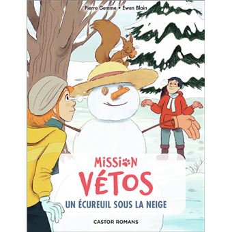 Un écureuil sous la neige