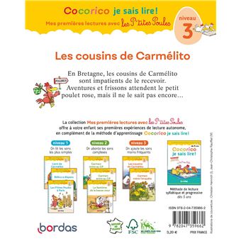 Cocorico Je sais lire ! premières lectures avec les P'tites Poules - Les Cousins de Carmélito