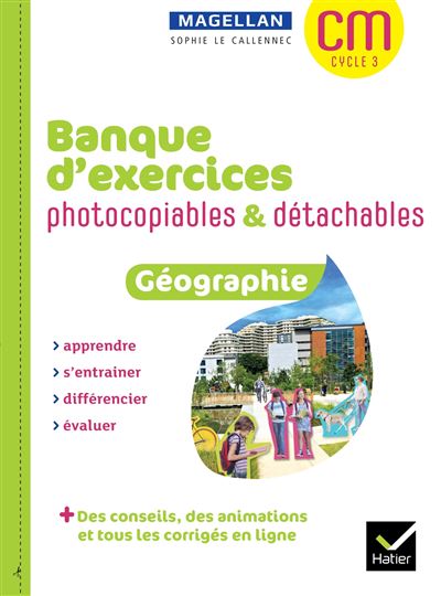 Magellan Géographie CM Ed 2022 Banque d'exercices photocopiables détachables + ressources numériques