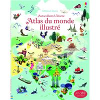 Atlas du monde illustré - Documentaires en autocollants