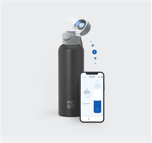 Bouteille intelligente REBO 600 ml Dauphin Gris