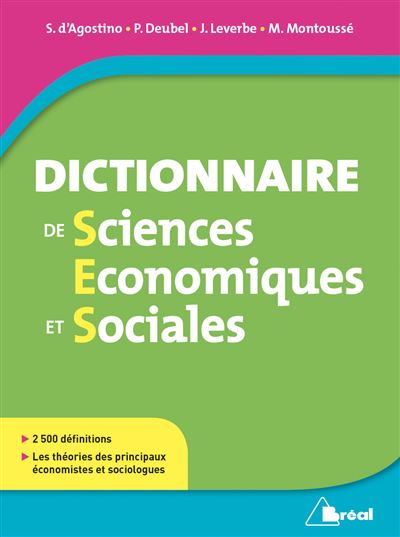 Dictionnaire de sciences économiques et sociales - Marc Montoussé - broché