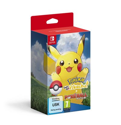 Pochette avant du jeu Pokémon Let's Go Pikachu + Pokeball Nintendo Switch
