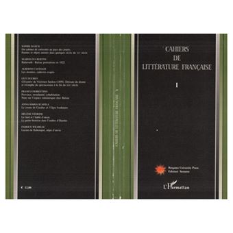 Cahiers de Littérature française