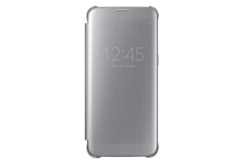 Etui Samsung Clear View Argent pour Galaxy S7 Edge