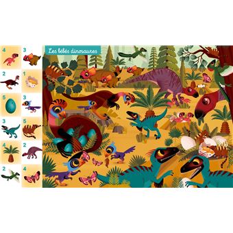 Cherche, trouve et compte, Les dinosaures