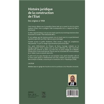 Histoire juridique de la construction de l etat