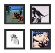 Lot de 4 Cadres noirs pour disques vinyles à ouverture frontale Show and Listen