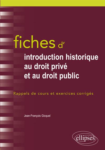 Fiches d'introduction historique au droit