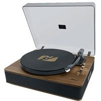 Muse MT-201 BTB Retro platenspeler met Bluetooth, ingebouwde stereoluidsprekers en USB (RCA-uitgang, AUX-ingang, hoofdtelefoonaansluiting), blauw