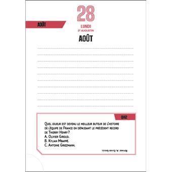 Agenda scolaire Foot 2023-2024