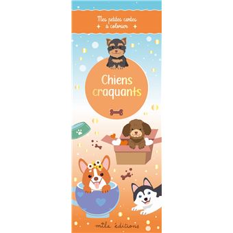 Chiens craquants - Mes petites cartes à colorier