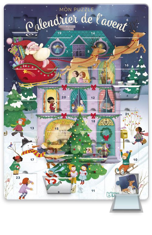 Calendrier de l'Avent Puzzle de Noël 2024 pour Enfants et Adultes