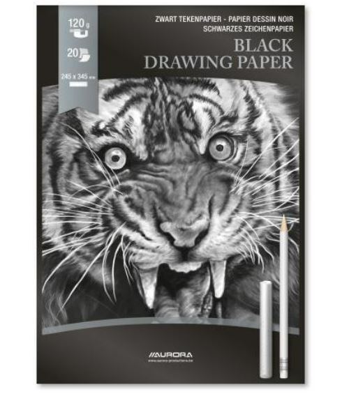 BLOC DESSIN NOIR 120GR 240X345