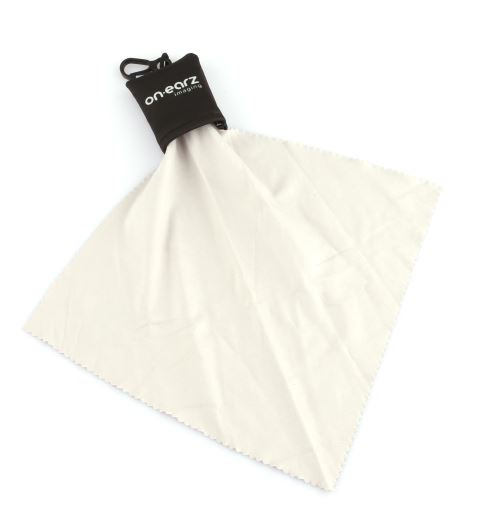 Chiffon microfibres On.Earz Imaging Blanc avec Pochette Noire