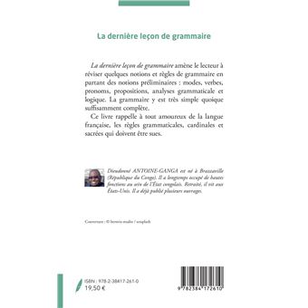 La dernière leçon de grammaire