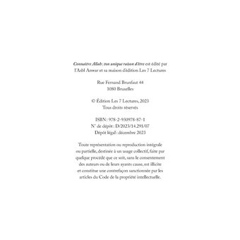 Connaître Allah : ton unique raison d'être